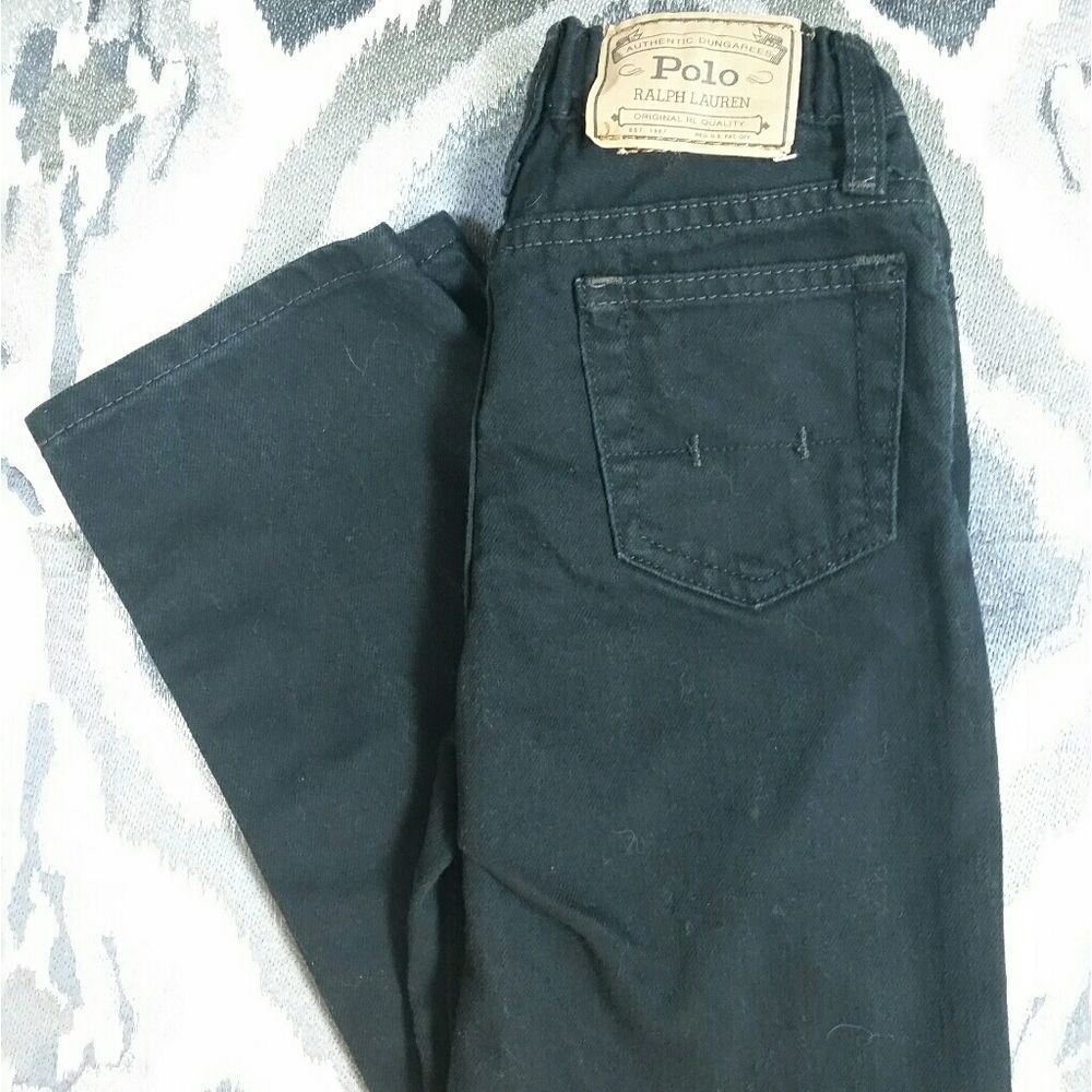 Boys Polo Ralph Lauren black denim jeans like NEW *